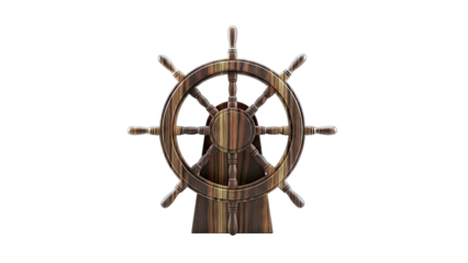 Wooden Ship's Wheel