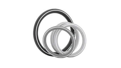 Intertwined Rings with Stripes