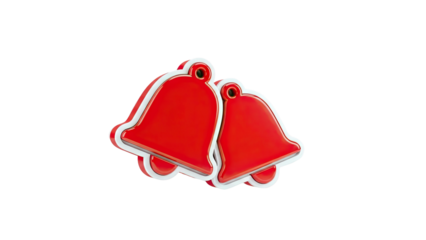 Red notification bells icon