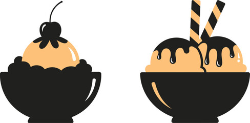 Variety of black cloud shapes and formations on transparent background silhouette