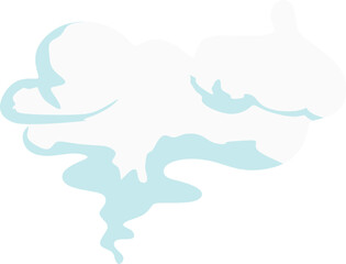 Obraz premium Cartoon Smoke Cloud Flow Element