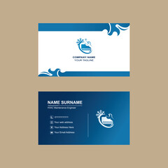 HVAC Maintenance Engineer Business Card Design