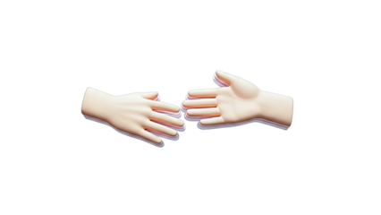 Stylized Hands Reaching Out