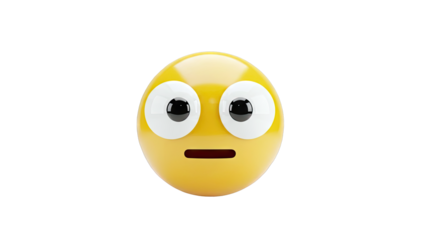 Surprised Yellow Emoji with Wide Eyes