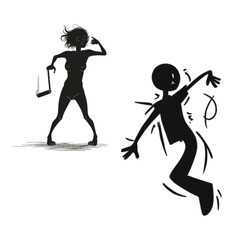 silhouette of a girl