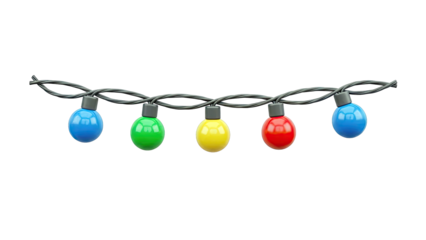 String of Colorful Globe Christmas Lights