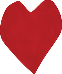 Hand drawn Red Heart for Love and Romance
