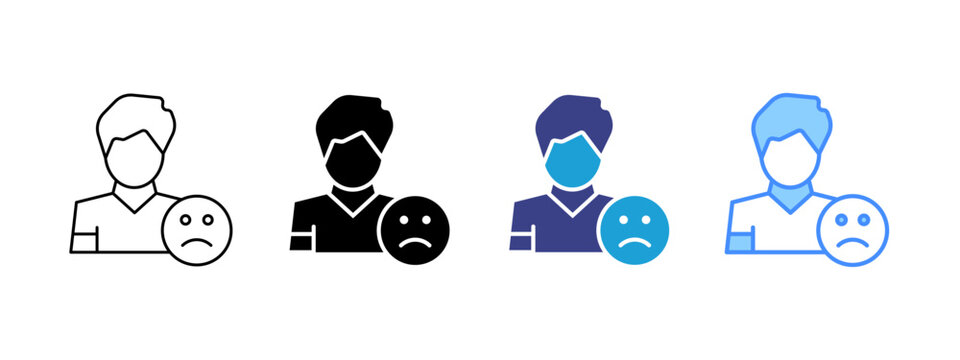 Deception icon set multiple style collection