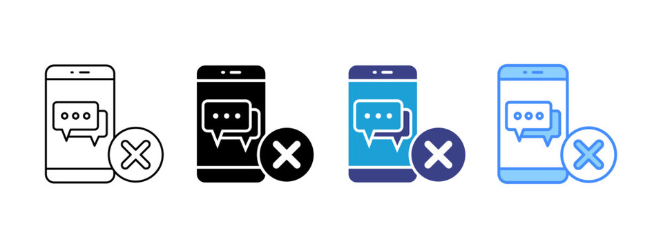 Fake Chat icon set multiple style collection