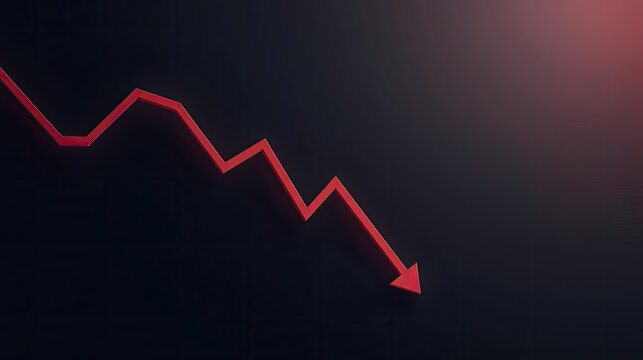 Red line with an arrow pointing downward - Powered by Adobe