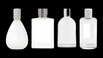 set of cosmetic bottles