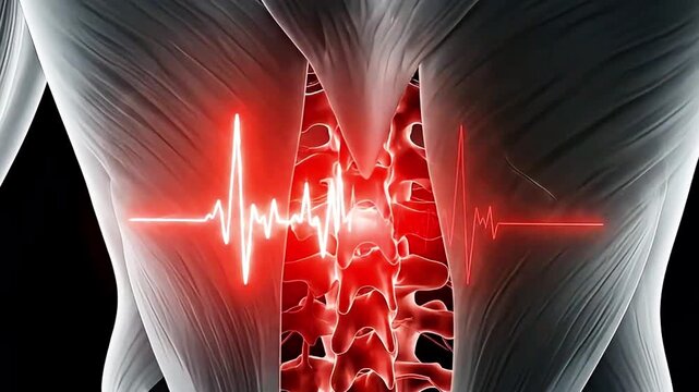Human Spine Pain and Nervous System Medical Animation