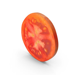 Single Tomato Slice Macro Food Photography