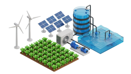 Sustainable Agriculture System with Renewable Energy and Water Management