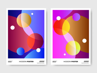 Trendy Fluid Gradient Circle Composition for Modern Poster and Minimalist Graphic Design