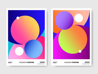 Minimalist Geometric Cover Design with Bright Multi Color Overlapping Spheres and Shapes
