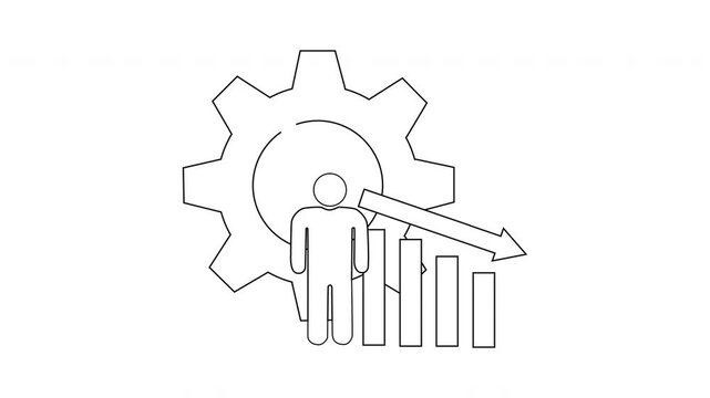 Declining Productivity - A Visual Representation of Efficiency Loss.