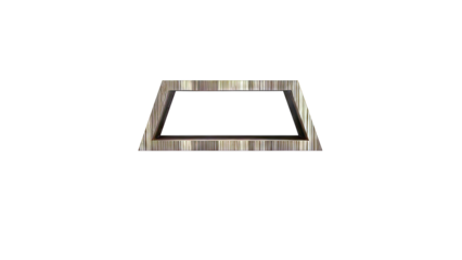 Trapezoidal Wooden Frame with Vertical Grain