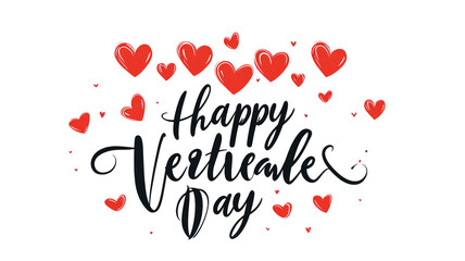Happy vertical day illustration with hearts