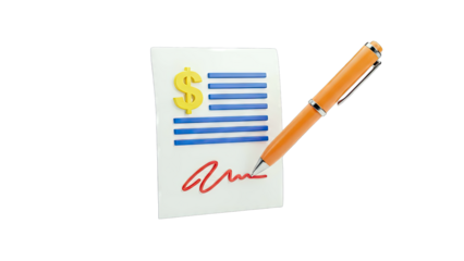 Signing a Contract with a Dollar Sign