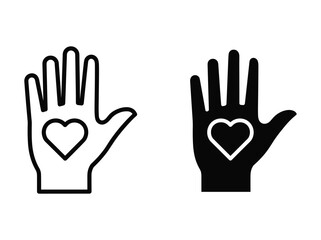 Obraz premium Hand with heart symbolizing love and care