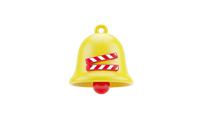 Yellow Bell with Warning Stripes