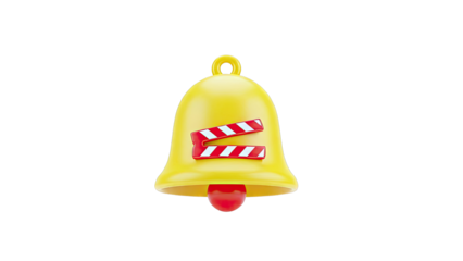 Yellow Bell with Warning Stripes