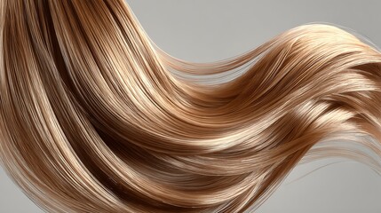 Fototapeta premium healthy shiny hair flowing with natural motion, smooth glossy texture,