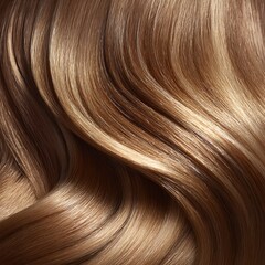 Fototapeta premium silky shiny hair with soft highlights, smooth healthy strands