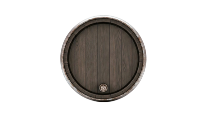 Wooden Barrel with Metal Bands