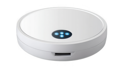 White Home Security Alarm Motion Sensor Isolated on White Background