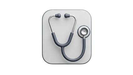 Stethoscope Icon on a Rounded Square Background