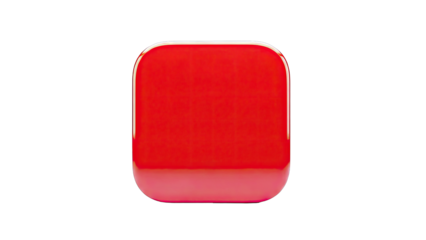 Red Rounded Square Object