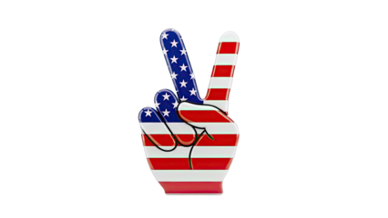 US Flag Peace Sign