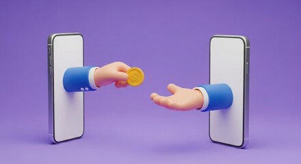 Mobile payments seamlessly transferring money between smartphones