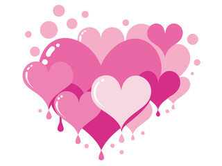 Sweet Pink Hearts Composition