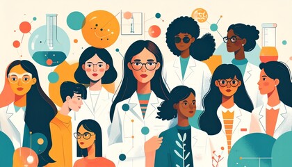 Diverse Group of Scientists and Professionals in Laboratory Setting