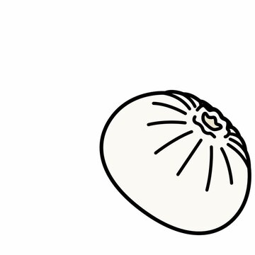 Bouncing meat buns breaking open with hot filling motion video White background looping animation, H.264 format. This is paid content.