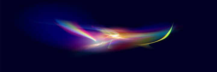Prism light overlay with rainbow light effect, transparent flares of crystal diamond, vector background.