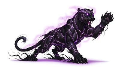 Black Panther Fantasy Creature Illustration.
