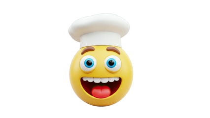 Happy Chef Emoji with Tomato