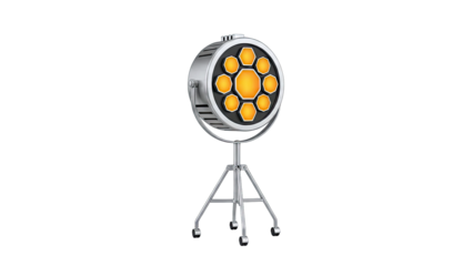 Retro Studio Spotlight with Hexagonal Lights