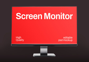 High Quality Monitor Mockup Design PSD
