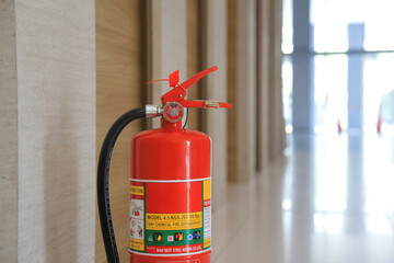 Fire extinguishing system, emergency equipment installed in the corridors inside the building for fire prevention