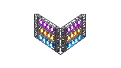 Stage Lighting Truss with Multi-colored LED Lights