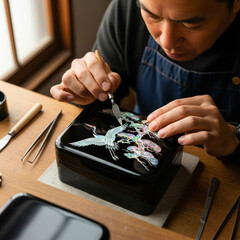 螺鈿職人の伝統工芸技法