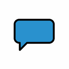 Naklejka premium Chat bubble icon vector illustration with minimal flat communication symbol isolated on white