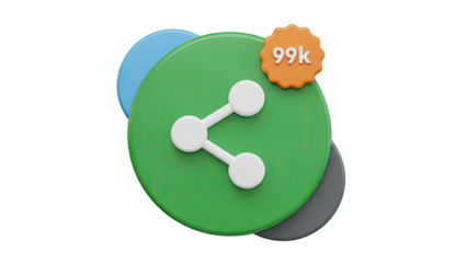 Share Icon with 99k Notification