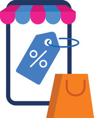 online shopping icon design concept