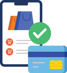  online shopping icon design concept